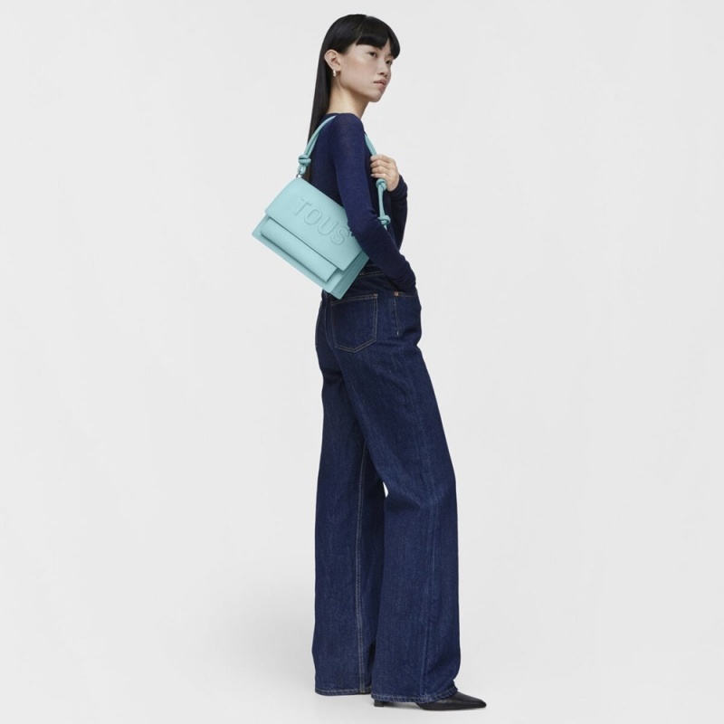 Bolsas Hombro TOUS Medium La Rue New Audree Mujer Azules | 6297RUKVO