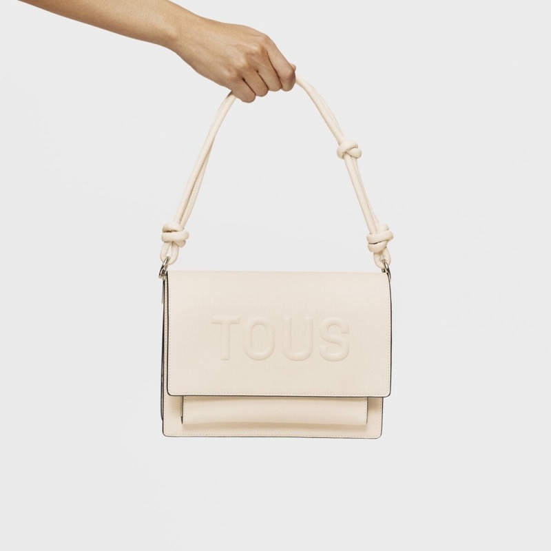 Bolsas Hombro TOUS Medium La Rue New Audree Mujer Beige | 7958TCKUW