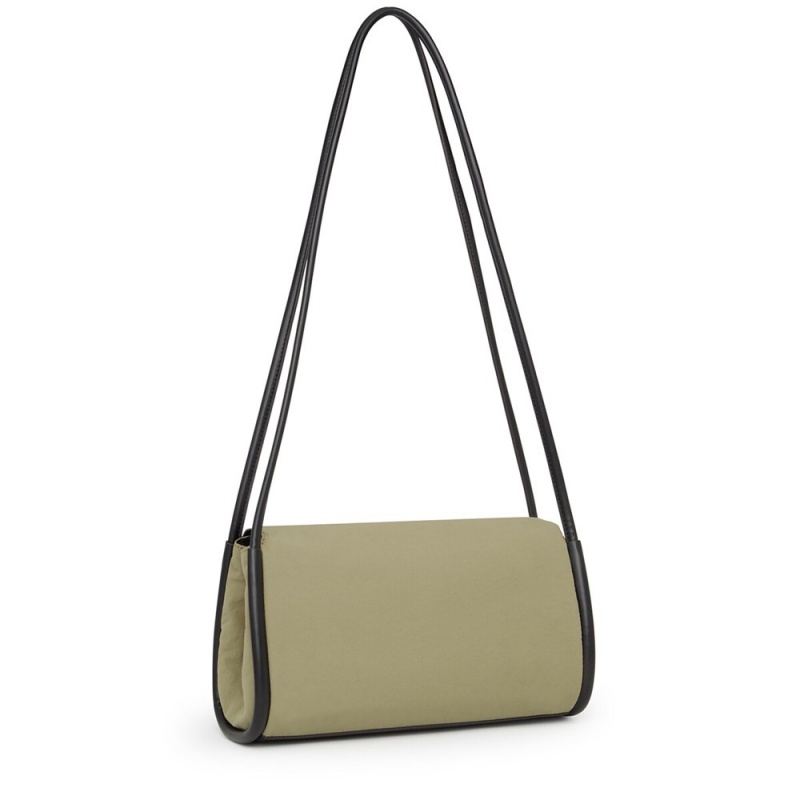 Bolsas Hombro TOUS Medium khaki Empire Algodon Mujer Kaki | 4750IFUHG