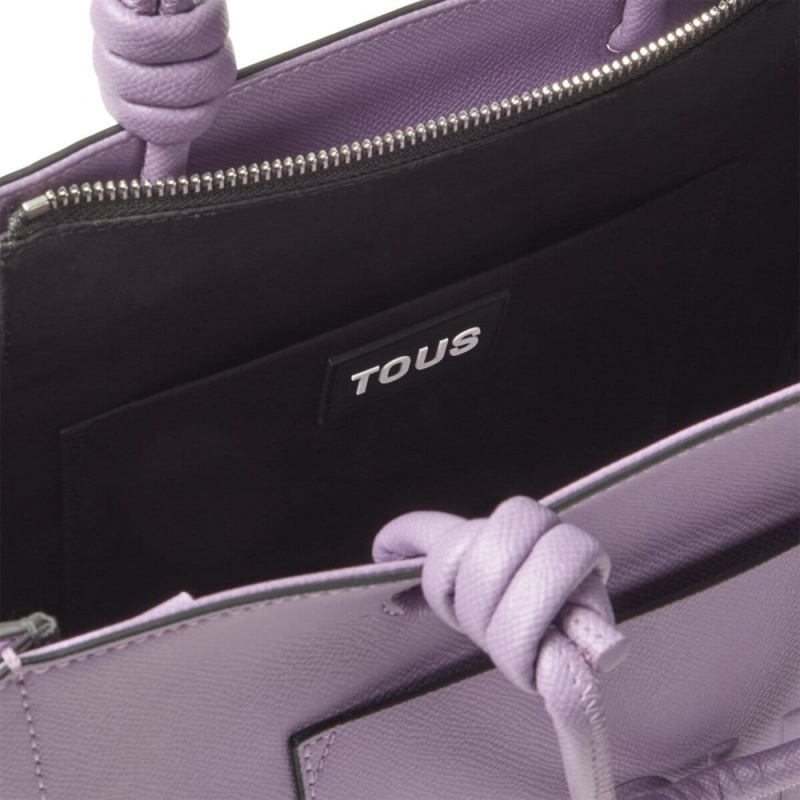 Bolsas Hombro TOUS Medium lilac La Rue New Amaya Shopping bag Mujer Morados | 9273TZPWF