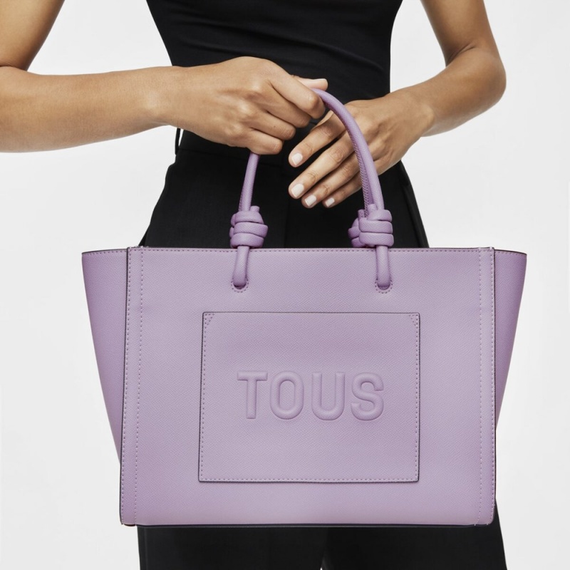 Bolsas Hombro TOUS Medium lilac La Rue New Amaya Shopping bag Mujer Morados | 9273TZPWF