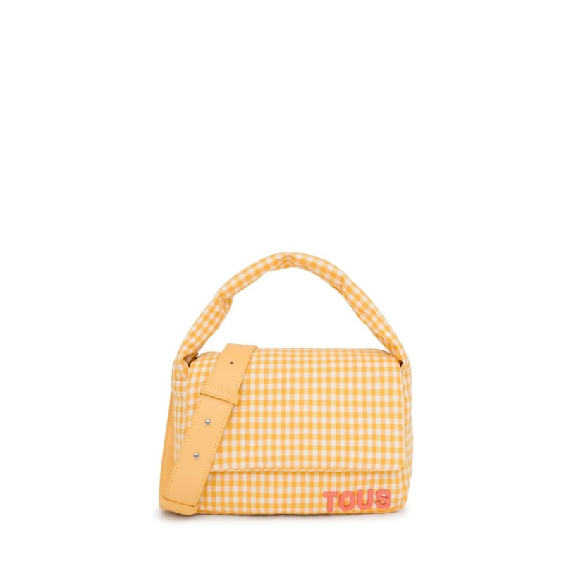 Bolsas Hombro TOUS Small Carol Vichy Mujer Amarillos | 2419WCDNP