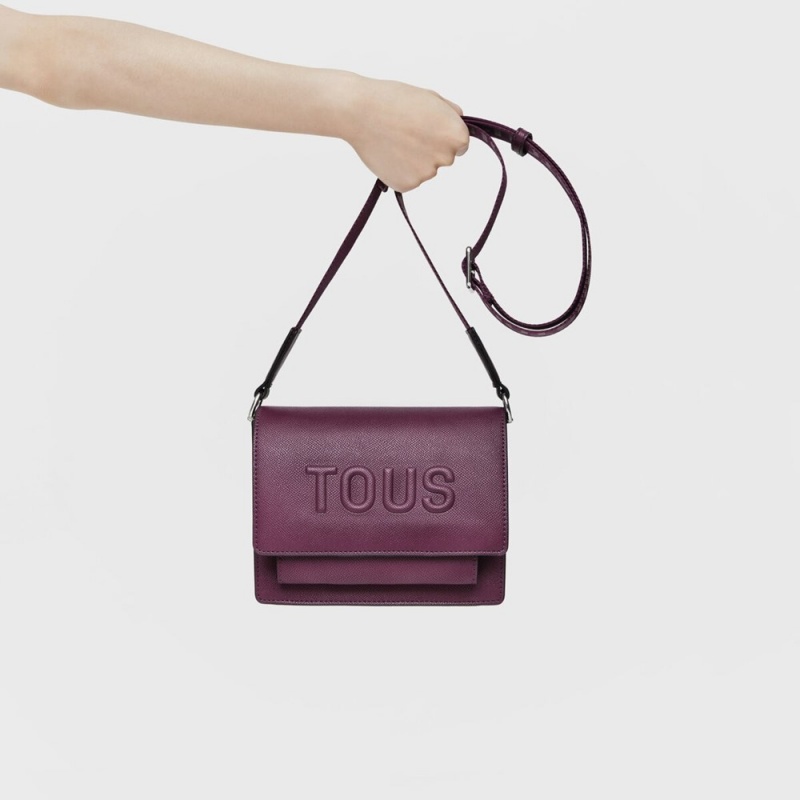 Bolsas Hombro TOUS Small La Rue New Audree Mujer Vino | 6497OVTSJ