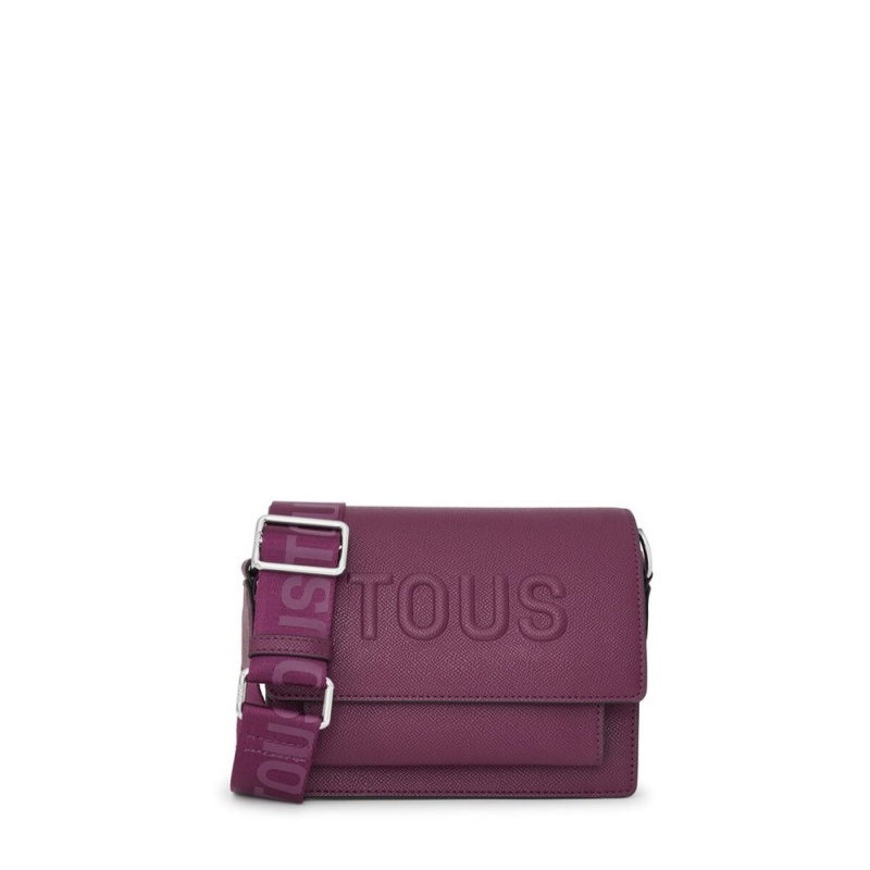 Bolsas Hombro TOUS Small La Rue New Audree Mujer Vino | 6497OVTSJ