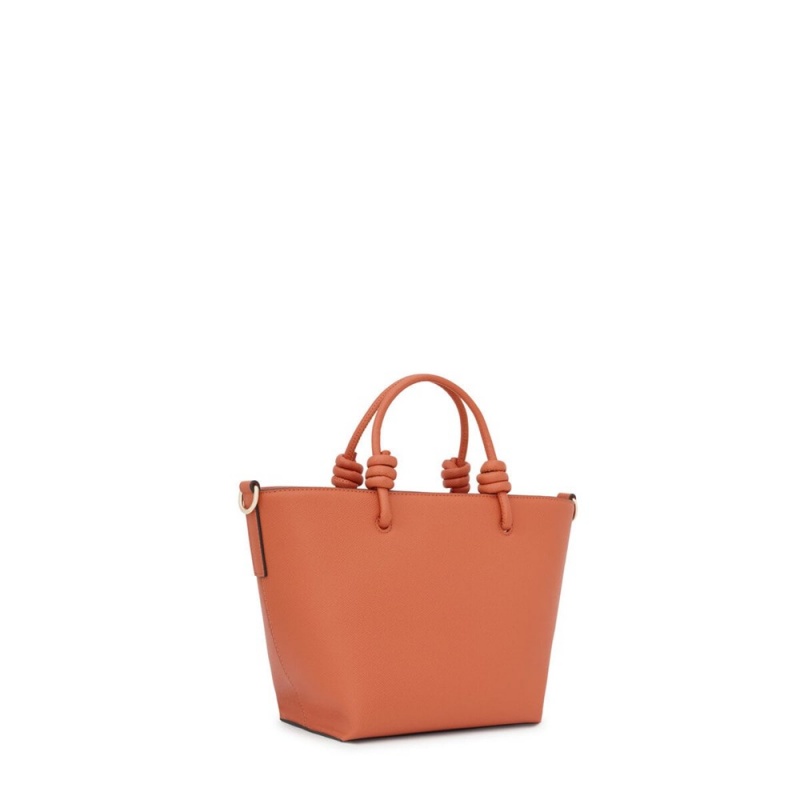 Bolsas Hombro TOUS Small La Rue New Tote bag Mujer Naranjas | 6408YDRUQ