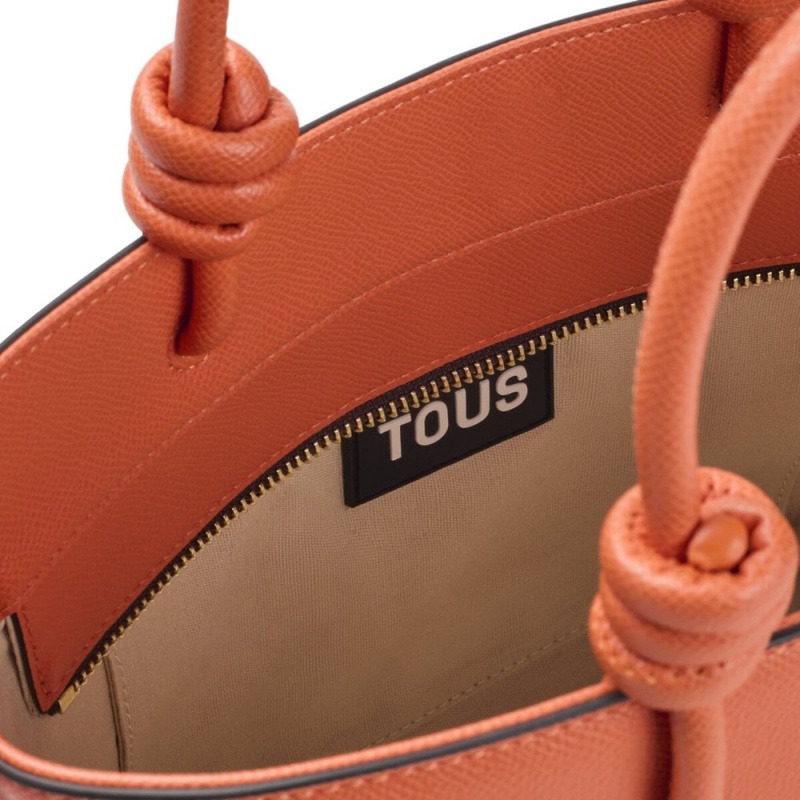 Bolsas Hombro TOUS Small La Rue New Tote bag Mujer Naranjas | 6408YDRUQ