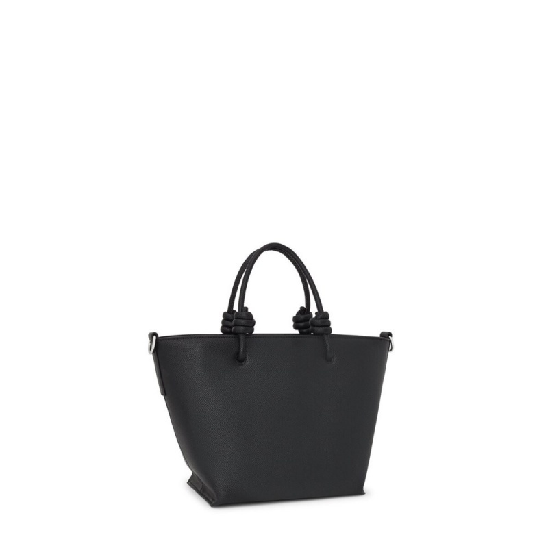 Bolsas Hombro TOUS Small La Rue New Tote bag Mujer Negros | 1829BFNTK