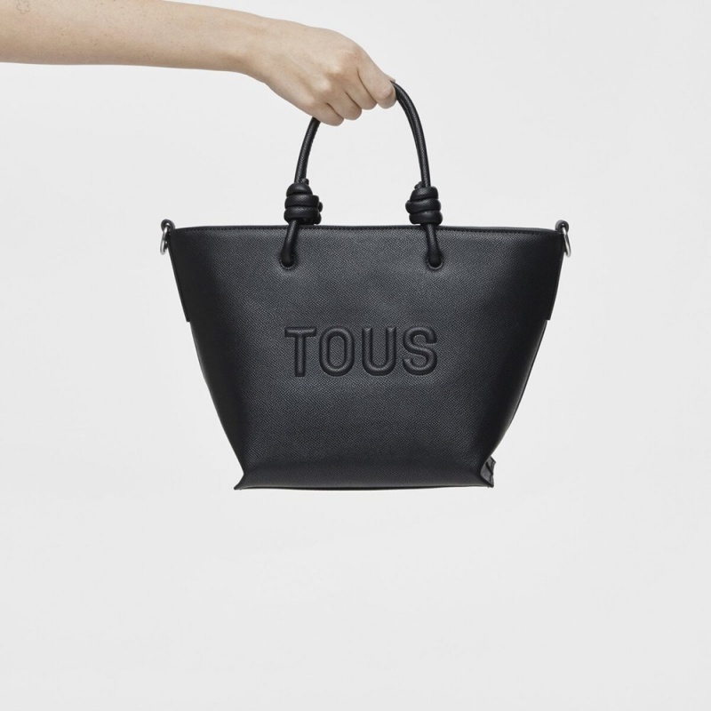 Bolsas Hombro TOUS Small La Rue New Tote bag Mujer Negros | 1829BFNTK