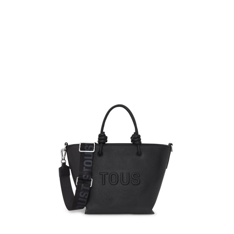 Bolsas Hombro TOUS Small La Rue New Tote bag Mujer Negros | 1829BFNTK