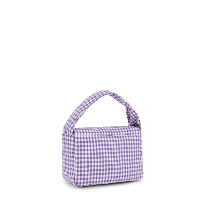 Bolsas Hombro TOUS Small lilac Carol Vichy Mujer Morados | 6834UXDTY