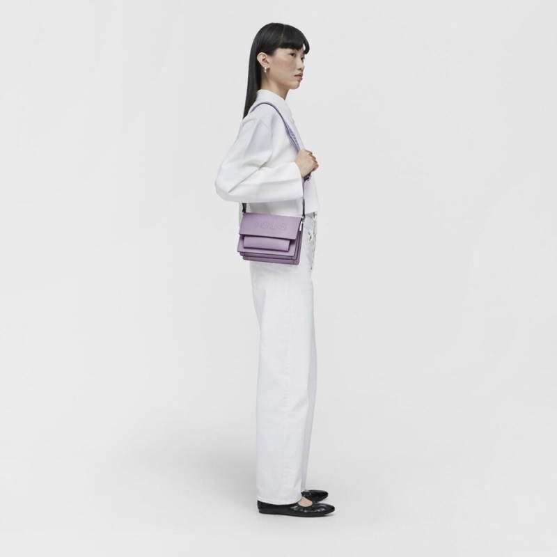 Bolsas Hombro TOUS Small lilac La Rue New Audree Mujer Morados | 3147GXFDQ