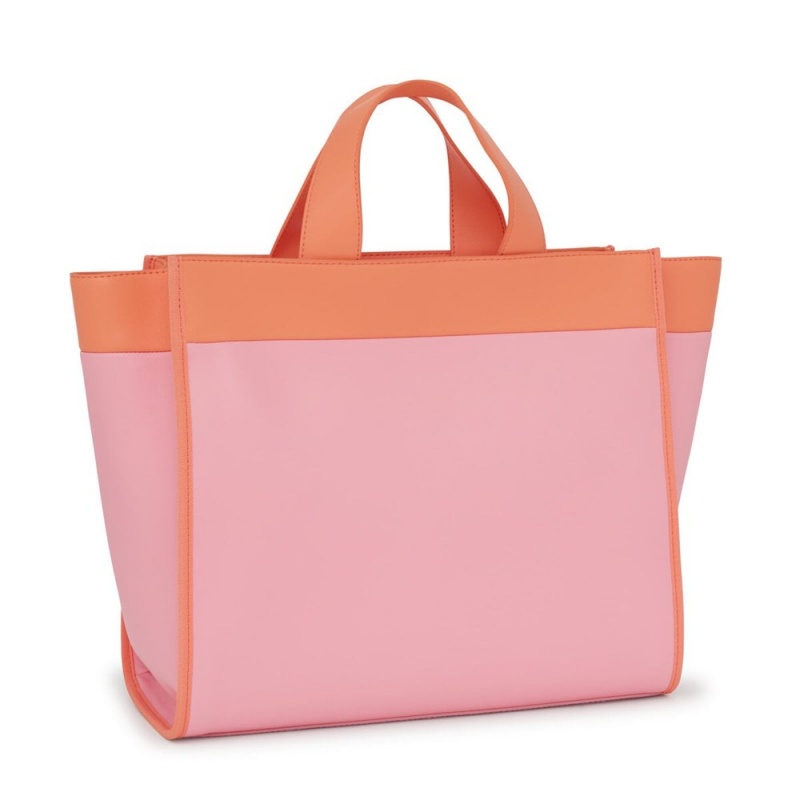 Bolsas Hombro TOUS Tote bag Maya Mujer Rosas Naranjas | 5382LGHCY