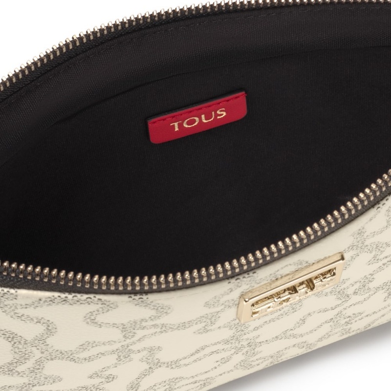 Bolsos De Mano TOUS Multi-Kaos Icon Clutch Bags Mujer Multicolor Beige | 1340EHTXD