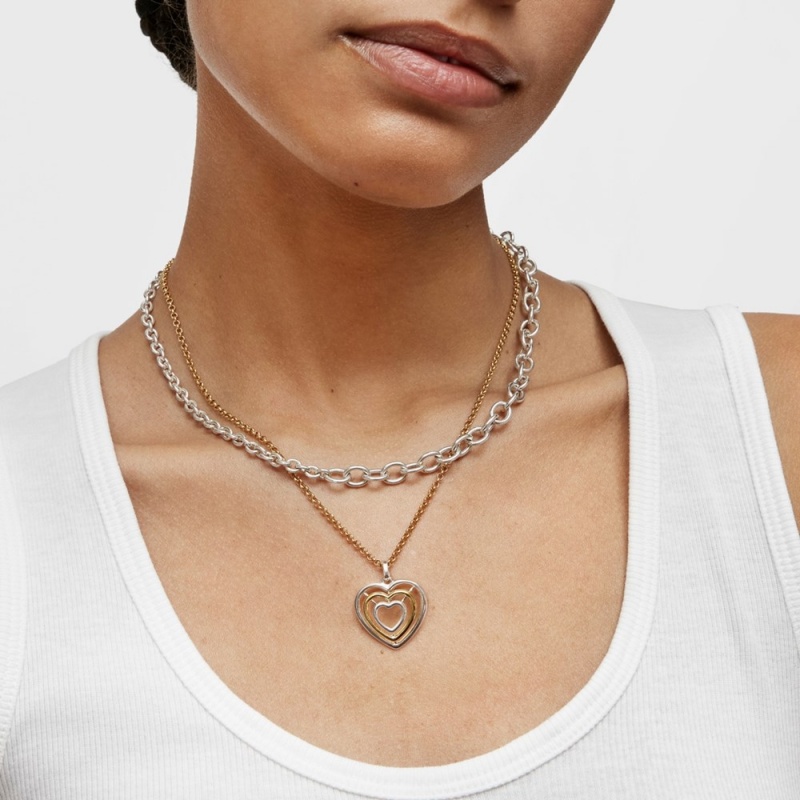 Colgantes TOUS Bickie two-tone triple heart Mujer Negros | 7910IRSLH