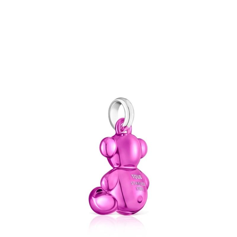 Colgantes TOUS Bold Bear steel bear Mujer Rosas Grises | 4510PQGVR