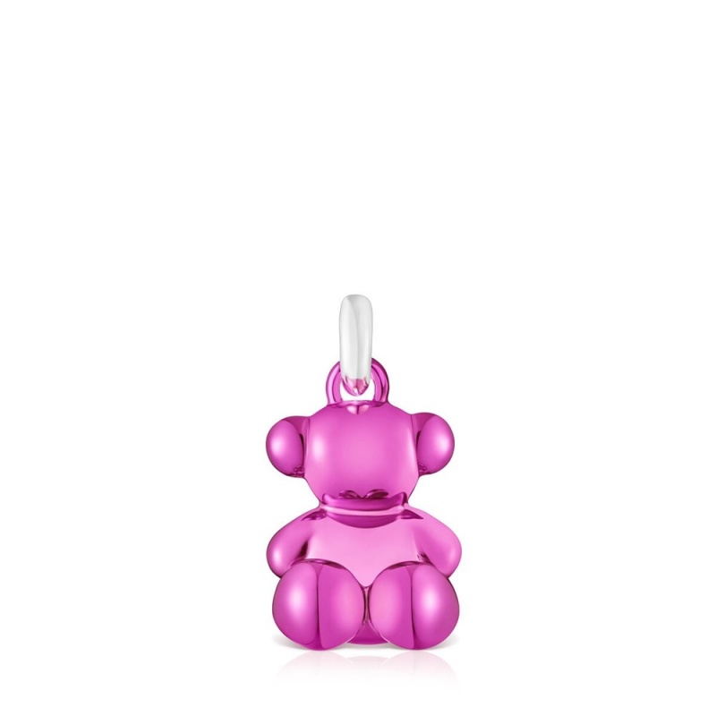 Colgantes TOUS Bold Bear steel bear Mujer Rosas Grises | 4510PQGVR