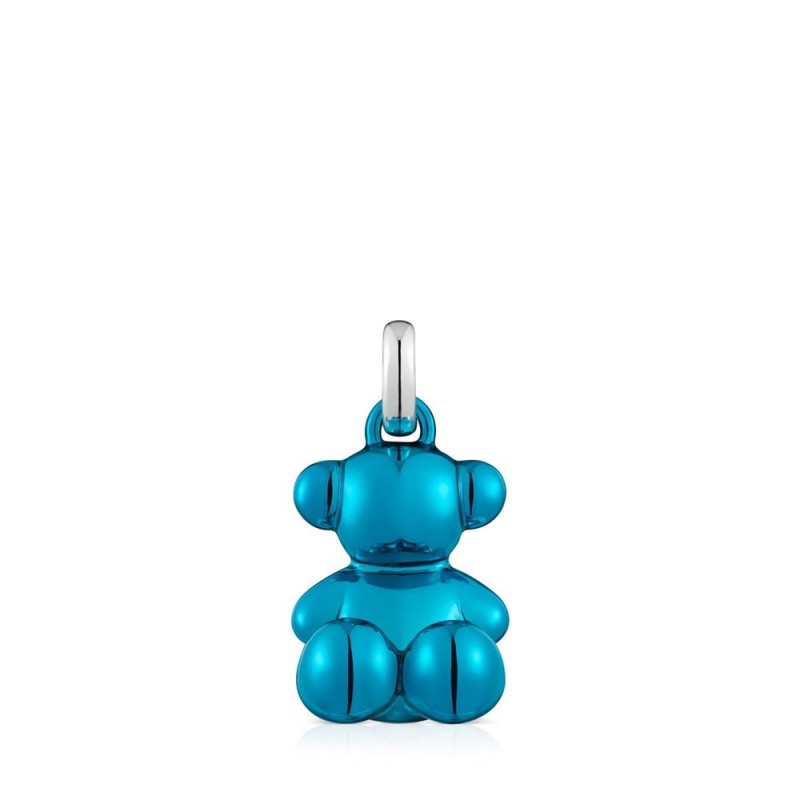 Colgantes TOUS Bold Bear steel bear Mujer Azules Grises | 4597RHSEN