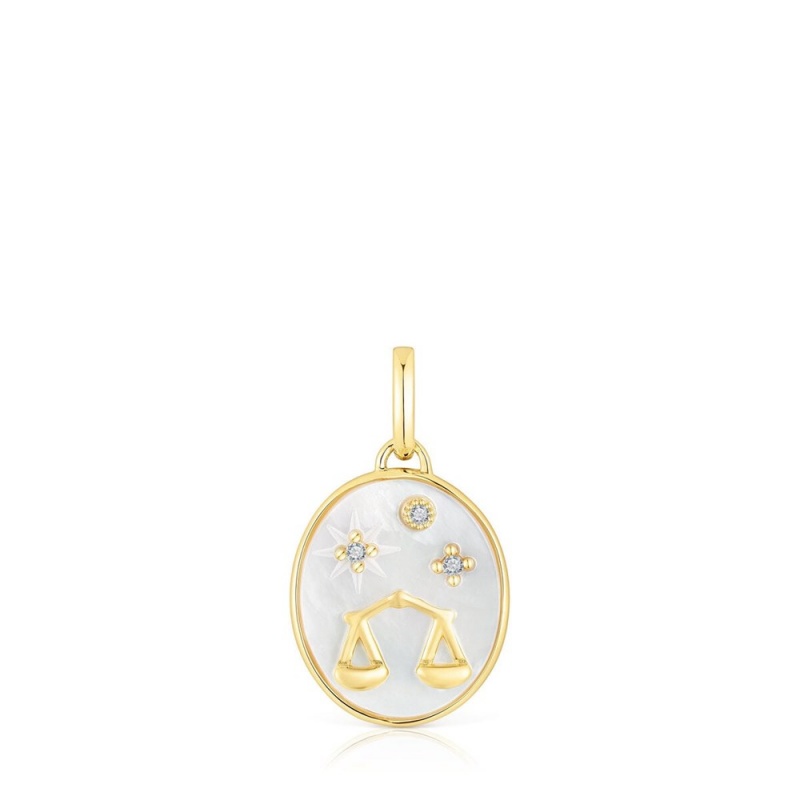 Colgantes TOUS Libra in vermeil with mother-of-pearl topazes Horoscope Mujer Plateados | 0981KOXNH