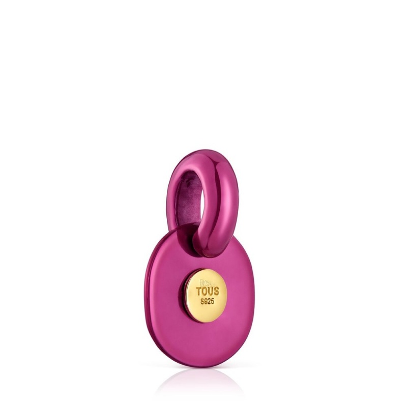 Colgantes TOUS Oursin fuchsia Mujer Fucsia Plateados | 7216RMTAG