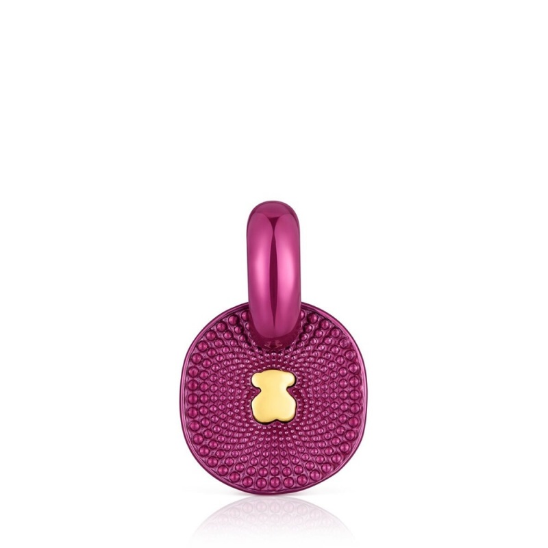 Colgantes TOUS Oursin fuchsia Mujer Fucsia Plateados | 7216RMTAG