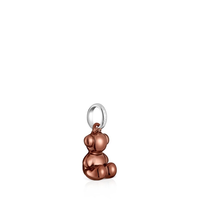 Colgantes TOUS Small Bold Bear coppery-steel bear Mujer Rosas Grises | 0694BVXEA