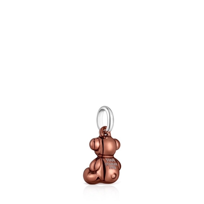 Colgantes TOUS Small Bold Bear coppery-steel bear Mujer Rosas Grises | 0694BVXEA