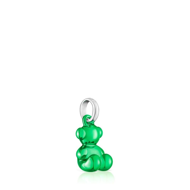 Colgantes TOUS Small Bold Bear steel bear Mujer Verdes Grises | 1259OUBKH