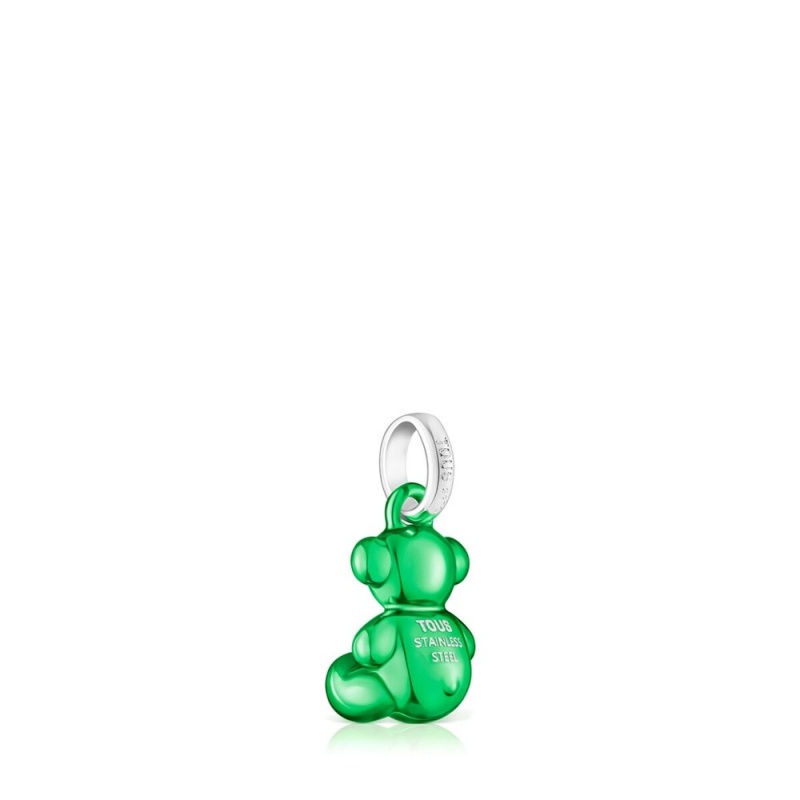 Colgantes TOUS Small Bold Bear steel bear Mujer Verdes Grises | 1259OUBKH