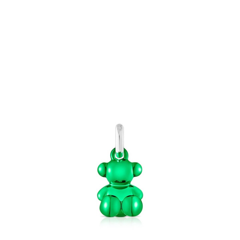 Colgantes TOUS Small Bold Bear steel bear Mujer Verdes Grises | 1259OUBKH