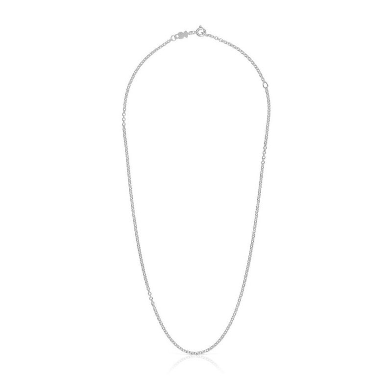 Colgantes TOUS Sterling Basics Choker with rings Mujer Plateados | 4965BVWDJ