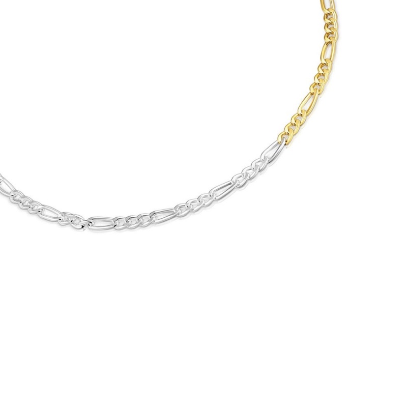 Colgantes TOUS Two-tone Basics Necklace Mujer Plateados | 7693FEJVP