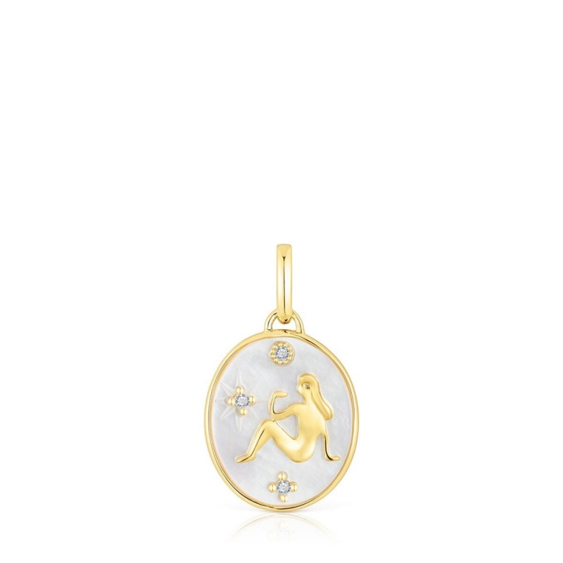 Colgantes TOUS Virgo in vermeil with mother-of-pearl topazes Horoscope Mujer Plateados | 8295ITOXZ