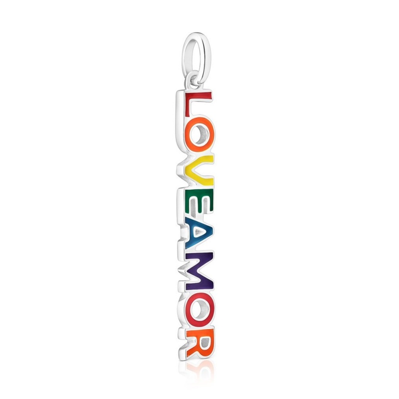 Colgantes TOUS enamel Pride Loveamor Mujer Plateados | 3592RUQIG