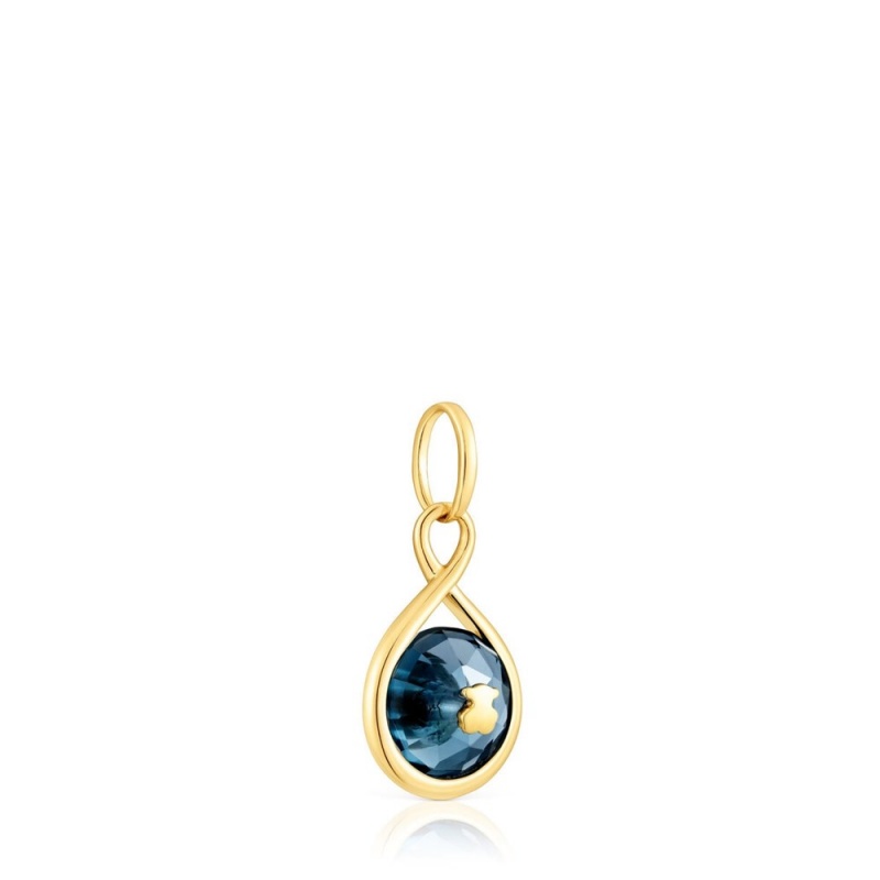 Colgantes TOUS vermeil Reversible with topaz cultured pearl Alma Motif Mujer Plateados | 1453GIKOZ