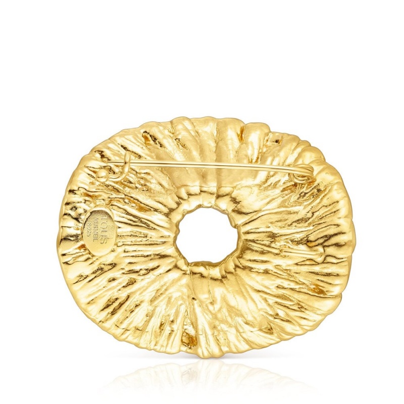 Colgantes TOUS vermeil Wicker Brooch Mujer Plateados | 4761WYGKO