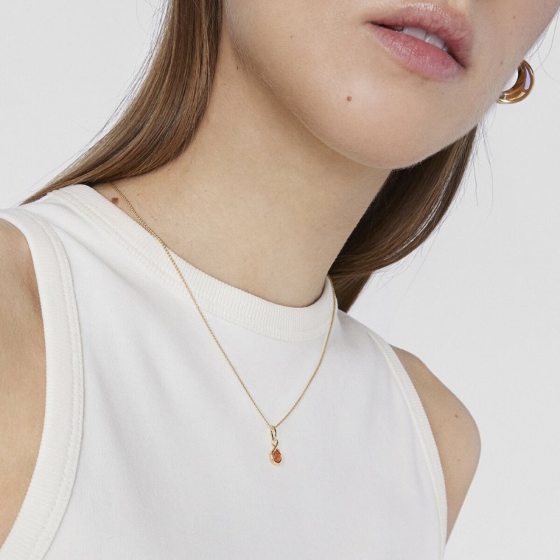 Colgantes TOUS vermeil with carnelian Alma Motif Mujer Plateados | 2961VLFNU