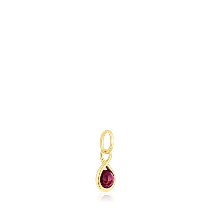 Colgantes TOUS vermeil with rhodolite Alma Motif Mujer Plateados | 5487HUTEL