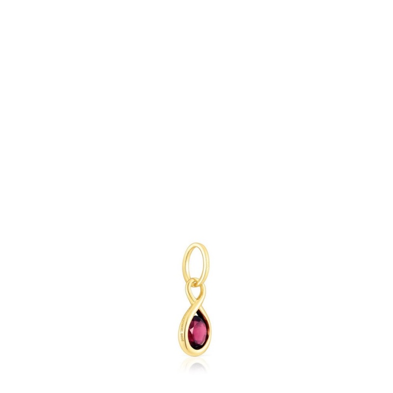 Colgantes TOUS vermeil with rhodolite Alma Motif Mujer Plateados | 5487HUTEL