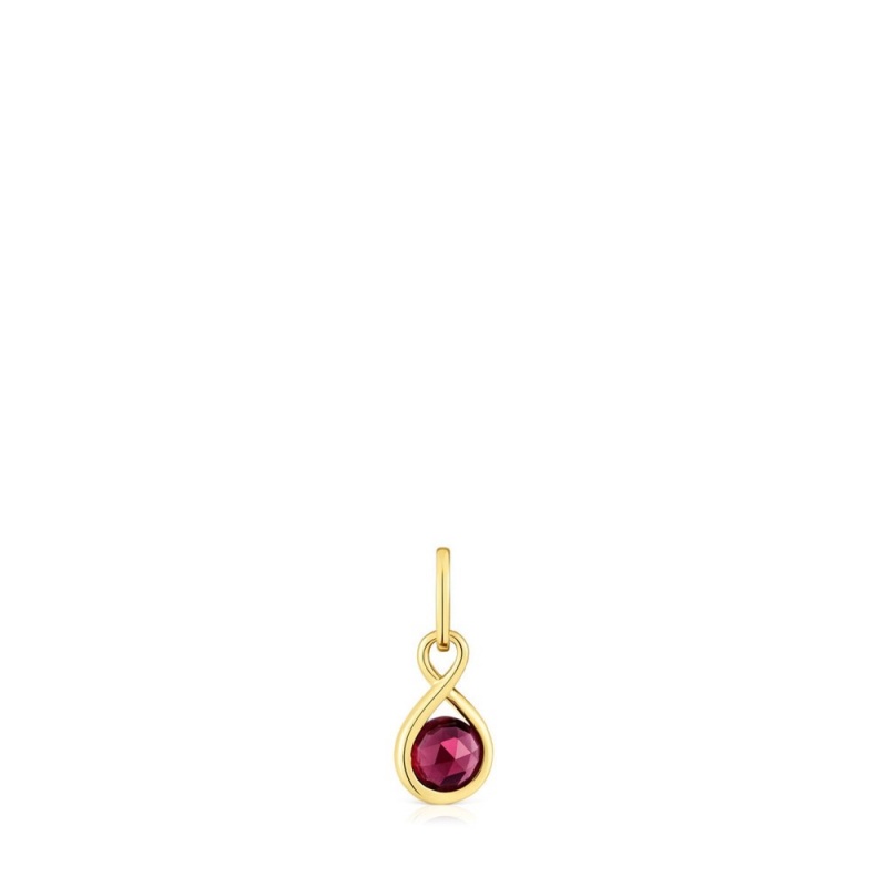 Colgantes TOUS vermeil with rhodolite Alma Motif Mujer Plateados | 5487HUTEL