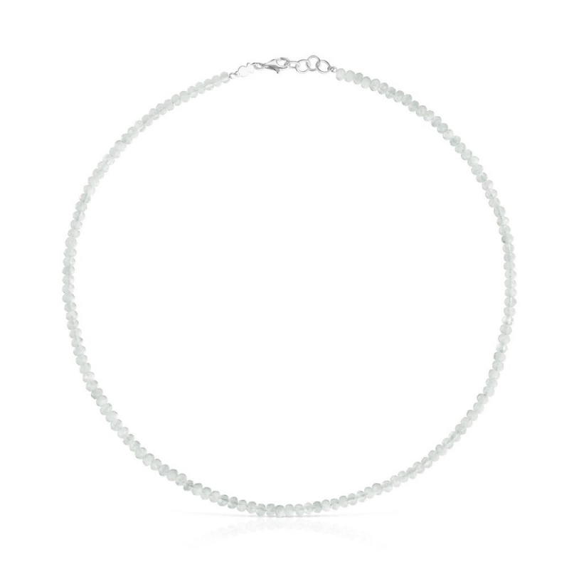 Collares TOUS Corta plated moonstone necklace Basic Colors Mujer Plateados | 8204LKTEF