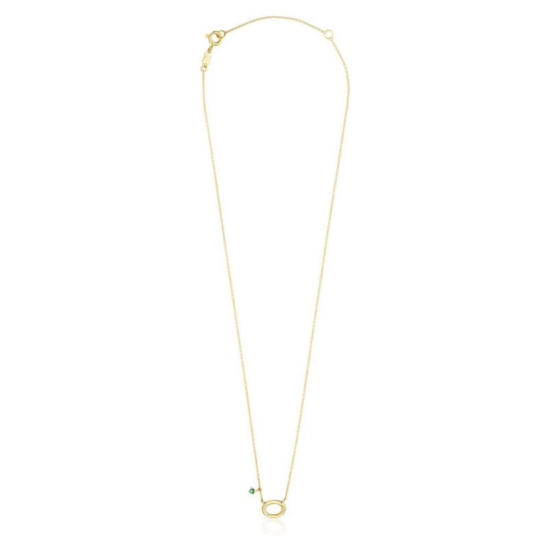 Collares TOUS Hav necklace in with tsavorite gems Mujer Dorados | 8941JSGYL