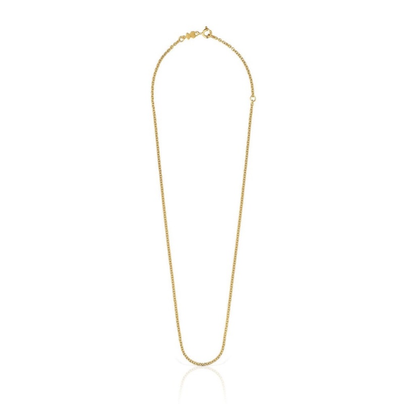 Collares TOUS Vermeil Chain Choker. 45cm. Mujer Plateados | 5639NUSMX