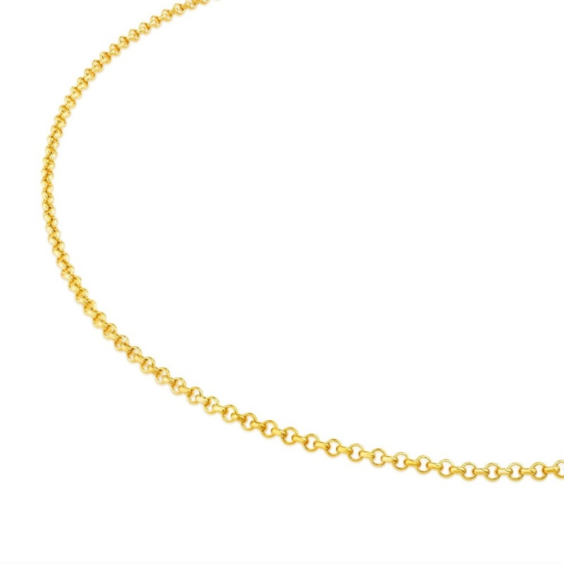 Collares TOUS of vermeil with rings 45 cm Chain Mujer Plateados | 8236WMHNO