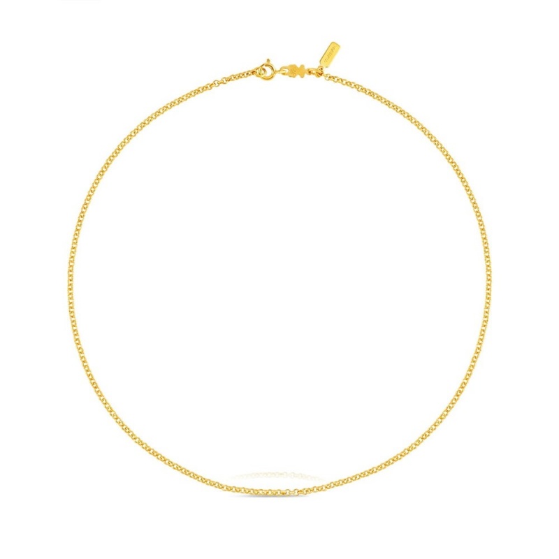 Collares TOUS of vermeil with rings 45 cm Chain Mujer Plateados | 8236WMHNO