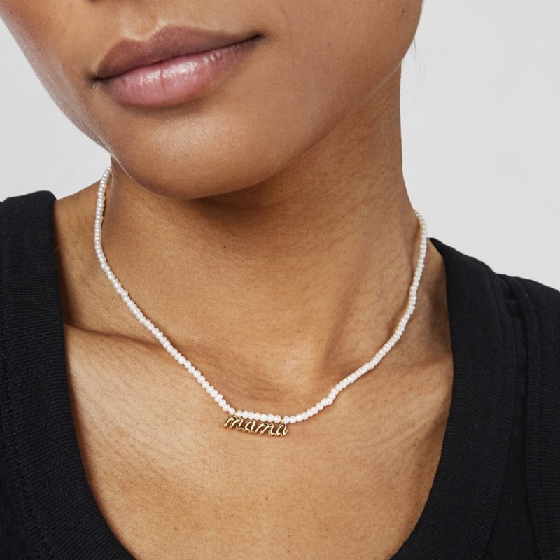 Collares TOUS vermeil Mama with cultured pearls Mama Mujer Plateados | 9258FKHYB