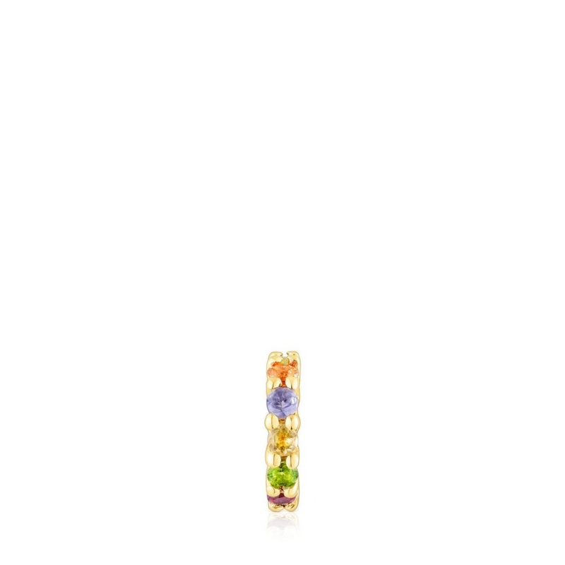 Collares TOUS vermeil Virtual Garden Pendant with gemstones Mujer Plateados | 8674SQVRH