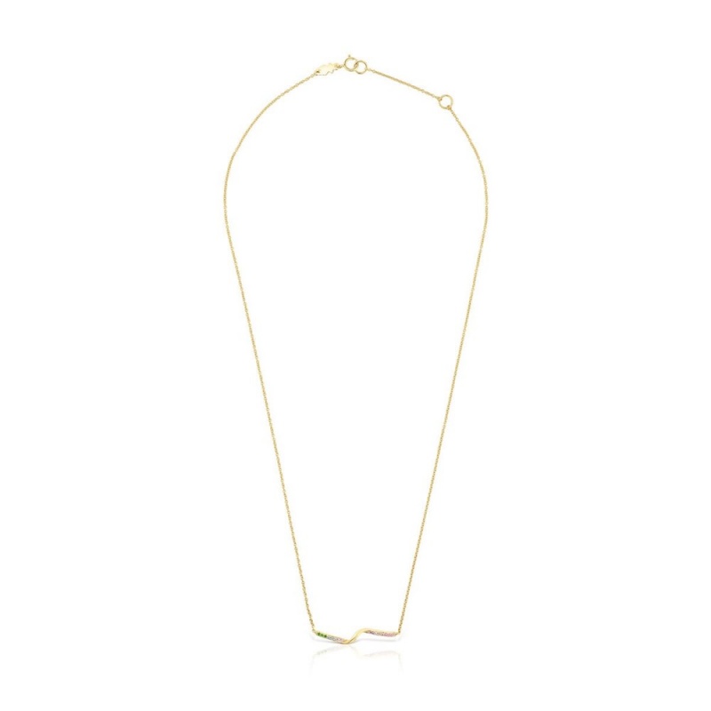 Collares TOUS with gemstones St. Tropez Mujer Dorados | 7619TEXON