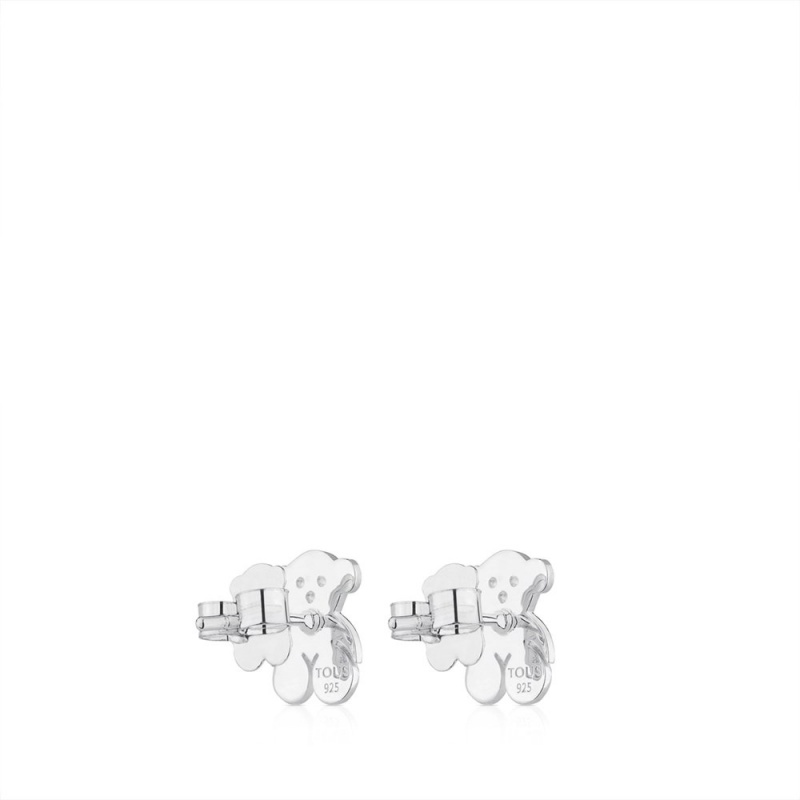 Pendientes TOUS 1cm. Bear Mujer Plateados | 7246BOJXV