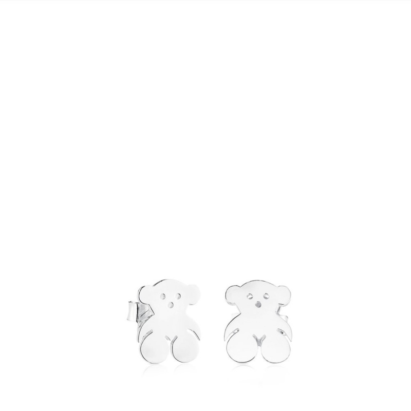 Pendientes TOUS 1cm. Bear Mujer Plateados | 7246BOJXV