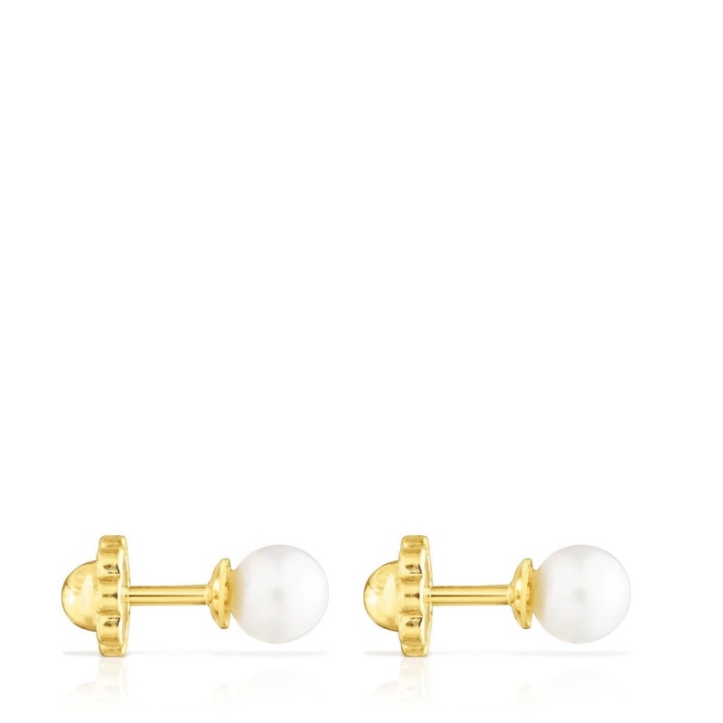 Pendientes TOUS Baby with pearls Mujer Dorados | 4970MCVDL